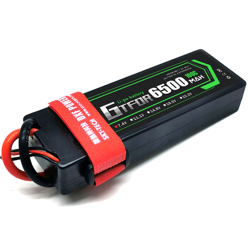 (CN)GTFDR 2S Lipo Battery 6500mAh 7.4V 100C Hardcase EC5 Plug for RC Buggy Truggy 1/10 Scale Racing Helicopters RC Car Boats