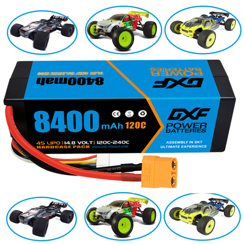 (IT)DXF Lipo Battery 4S 14.8V 8400mAh 120C/240C HardCase Lipo Battery for RC HPI HSP 1/8 1/10 Buggy RC Car Truck