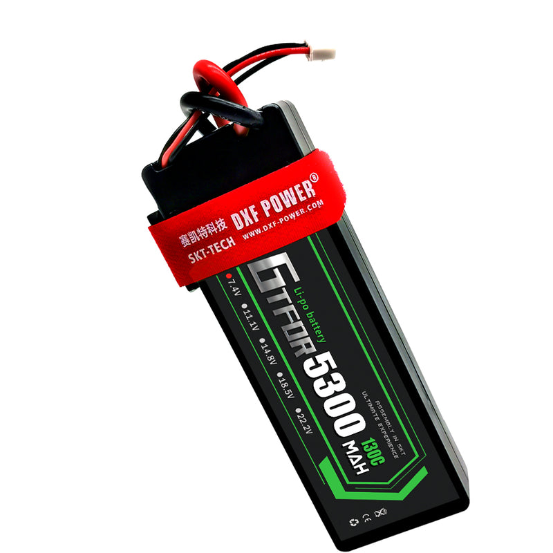 (CN) GTFDR 2S 7.4V Lipo Battery 130C 5300mAh for RC 1/10 1/8 Vehicles Car Truck Tank Truggy Competition Racing Hobby