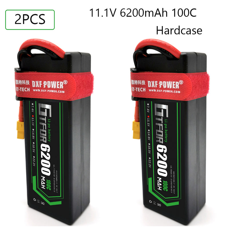 (CN)GTFDR 3S Lipo Battery 6200mAh 11.1V 100C Hardcase EC5 Plug for RC Buggy Truggy 1/10 Scale Racing Helicopters RC Car Boats
