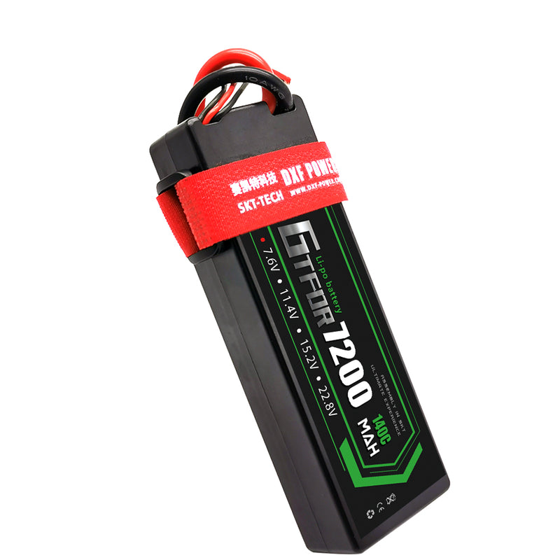 (CN)GTFDR 2S Lipo Battery 7200mAh 7.6V 140C Hardcase EC5 Plug for RC Buggy Truggy 1/10 Scale Racing Helicopters RC Car Boats