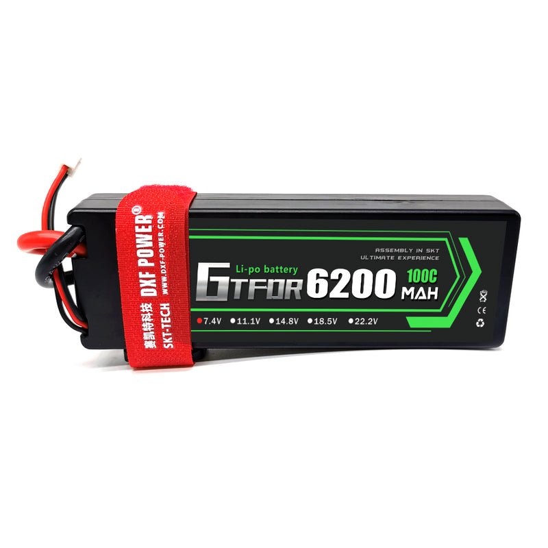 (CN)GTFDR 2S Lipo Battery 6200mAh 7.4V 100C Hardcase EC5 Plug for RC Buggy Truggy 1/10 Scale Racing Helicopters RC Car Boats