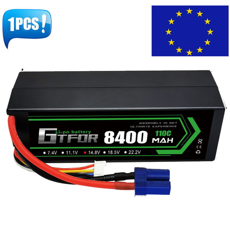 (IT)GTFDR Lipo Battery 4S 14.8V 8400mAh 110C/220C HardCase Lipo Battery for RC HPI HSP 1/8 1/10 Buggy RC Car Truck