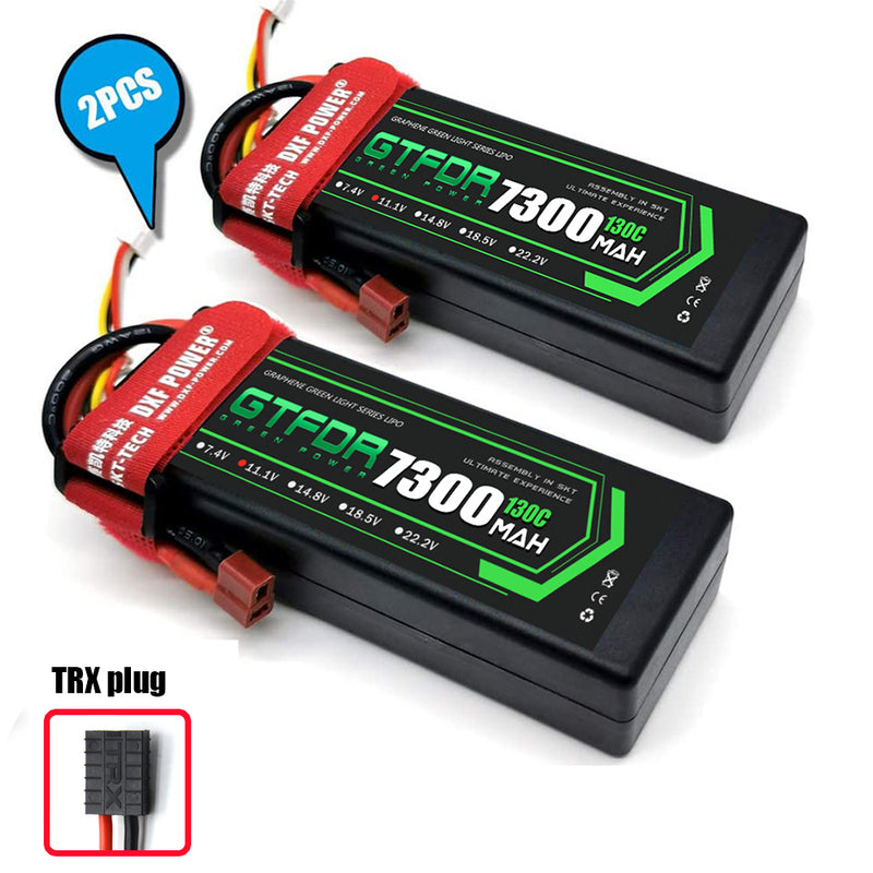 (CN)GTFDR 3S Lipo Battery 7300mAh 11.1V 130C Hardcase EC5 Plug for RC Buggy Truggy 1/10 Scale Racing Helicopters RC Car Boats
