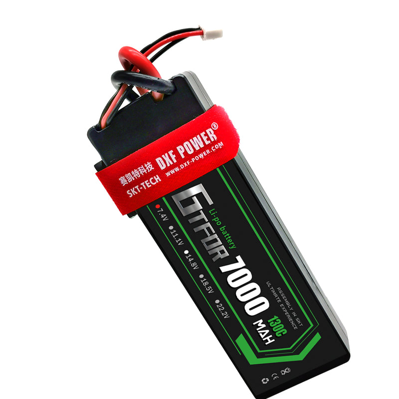 (CN)GTFDR 2S Lipo Battery 7000mAh 7.4V 130C Hardcase EC5 Plug for RC Buggy Truggy 1/10 Scale Racing Helicopters RC Car Boats