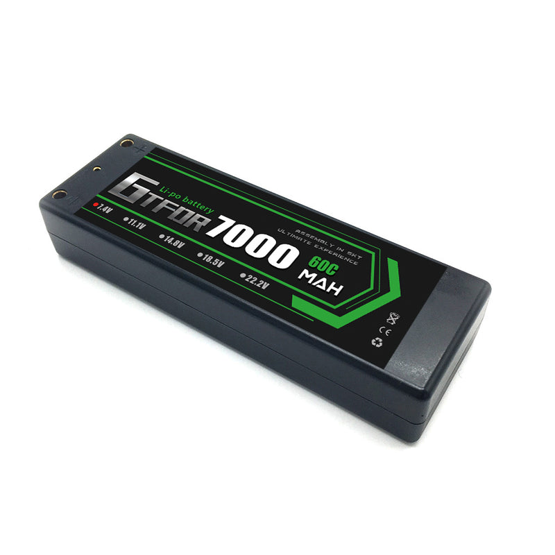 (CN)GTFDR 2S Lipo Battery 7000mAh 7.4V 60C 4mm Hardcase EC5 Plug for RC Buggy Truggy 1/10 Scale Racing Helicopters RC Car Boats