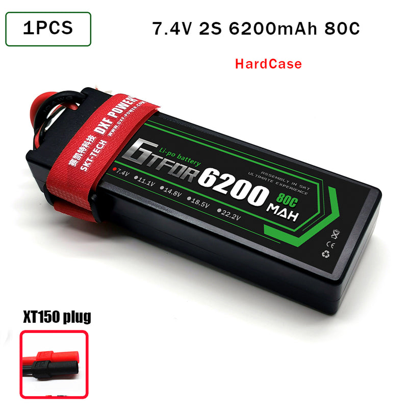 (CN) GTFDR 2S 7.4V Lipo Battery 130C 5300mAh for RC 1/10 1/8 Vehicles Car Truck Tank Truggy Competition Racing Hobby