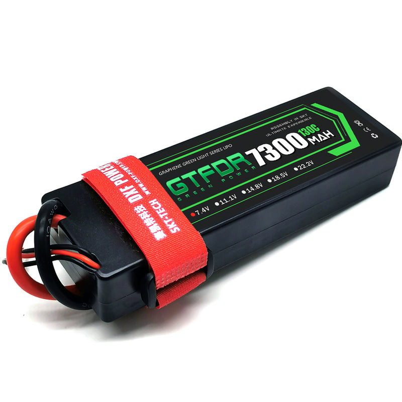 (CN)GTFDR 2S Lipo Battery 7300mAh 7.4V 130C Hardcase EC5 Plug for RC Buggy Truggy 1/10 Scale Racing Helicopters RC Car Boats