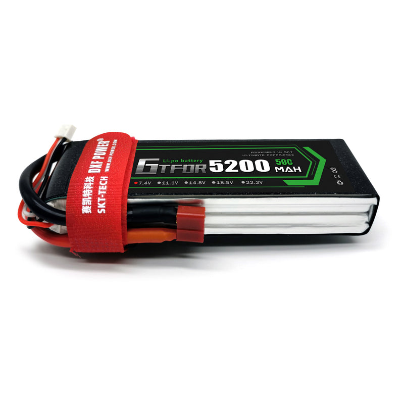 (CN)GTFDR 2S Lipo Battery 7.4V 50C 5200mAh Soft Case Battery with EC5 XT90 Connector for Car Truck Tank RC Buggy Truggy Racing Hobby