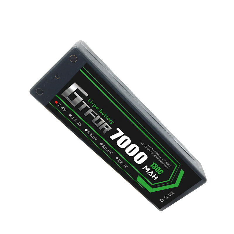 (CN)GTFDR 2S Lipo Battery 7000mAh 7.4V 130C 4mm Hardcase EC5 Plug for RC Buggy Truggy 1/10 Scale Racing Helicopters RC Car Boats