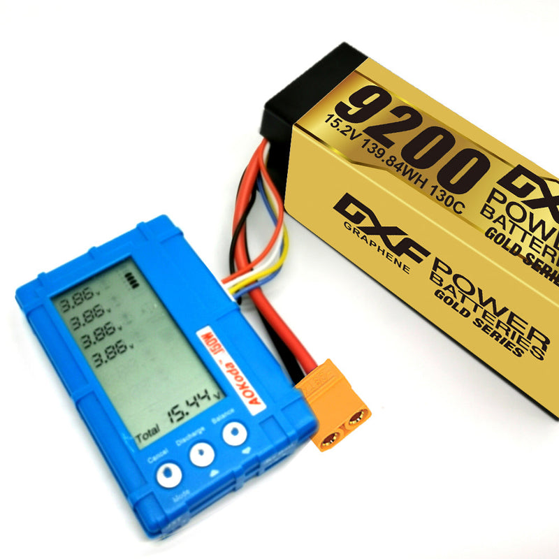 (IT)DXF High Voltage 4S 9200 mAh 15,2 V 130C Batteria Lipo ad Alta Capacità Hardcase con XT90 Spina per 1:8 Scala RC Auto, Multi-Rotore RC Aeroplano, RC Elicottero, RC Barca