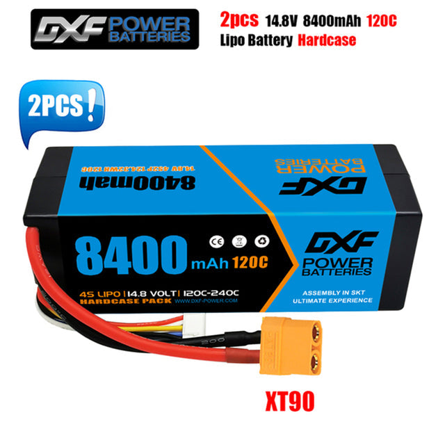 (USA)DXF Lipo Akku 4S 14,8V 8400mAh 120C/240C HardCase Lipo Akku für RC HPI HSP 1/8 1/10 Buggy RC Car Truck