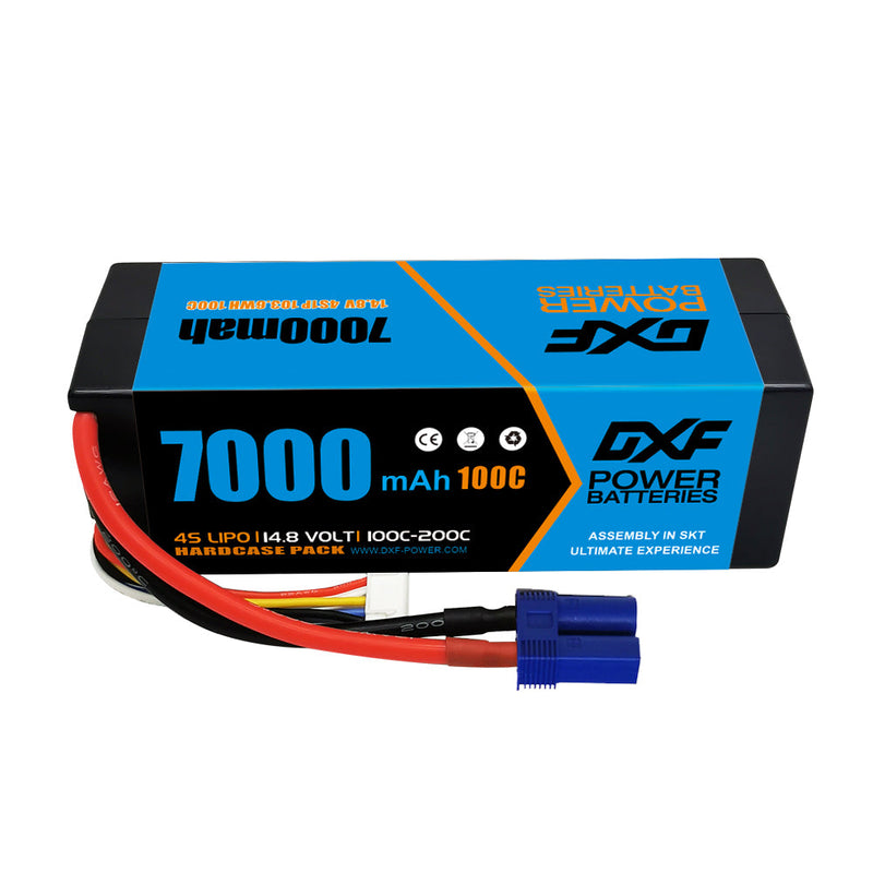 (FR)DXF Lipo Battery 4S 14.8V 7000mAh 100C/200C HardCase Lipo Battery for RC HPI HSP 1/8 1/10 Buggy RC Car Truck