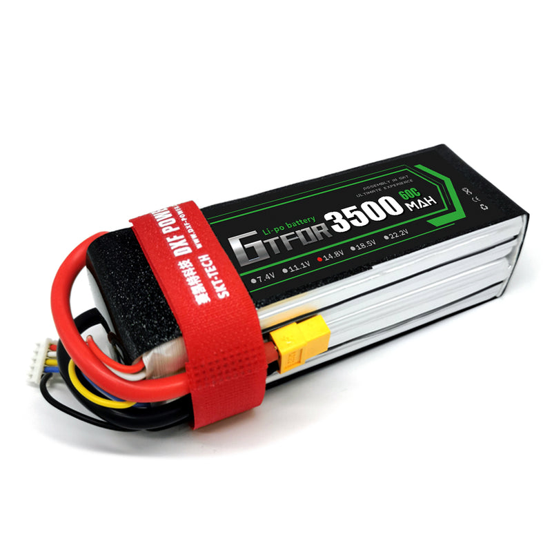 (CN)GTFDR 4S Lipo Battery 14.8V 60C 3500mAh Soft Case Battery with EC5 XT90 Connector for Car Truck Tank RC Buggy Truggy Racing Hobby