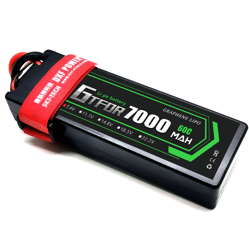 (CN)GTFDR 2S Lipo Battery 7000mAh 7.4V 60C Hardcase EC5 Plug for RC Buggy Truggy 1/10 Scale Racing Helicopters RC Car Boats