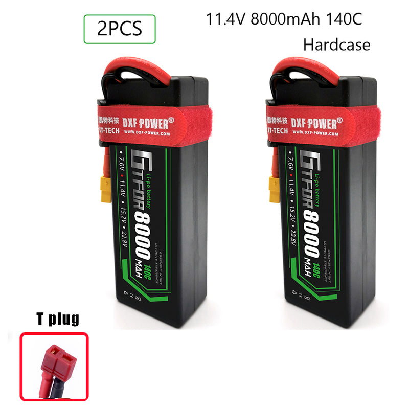 (CN)GTFDR 3S Lipo Battery 8000mAh 11.4V 140C Hardcase EC5 Plug for RC Buggy Truggy 1/10 Scale Racing Helicopters RC Car Boats