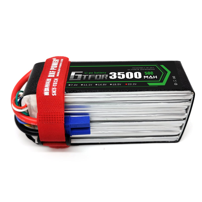 (CN)GTFDR 6S Lipo Battery 22.2V 50C 3500mAh Soft Case Battery with EC5 XT90 Connector for Car Truck Tank RC Buggy Truggy Racing Hobby