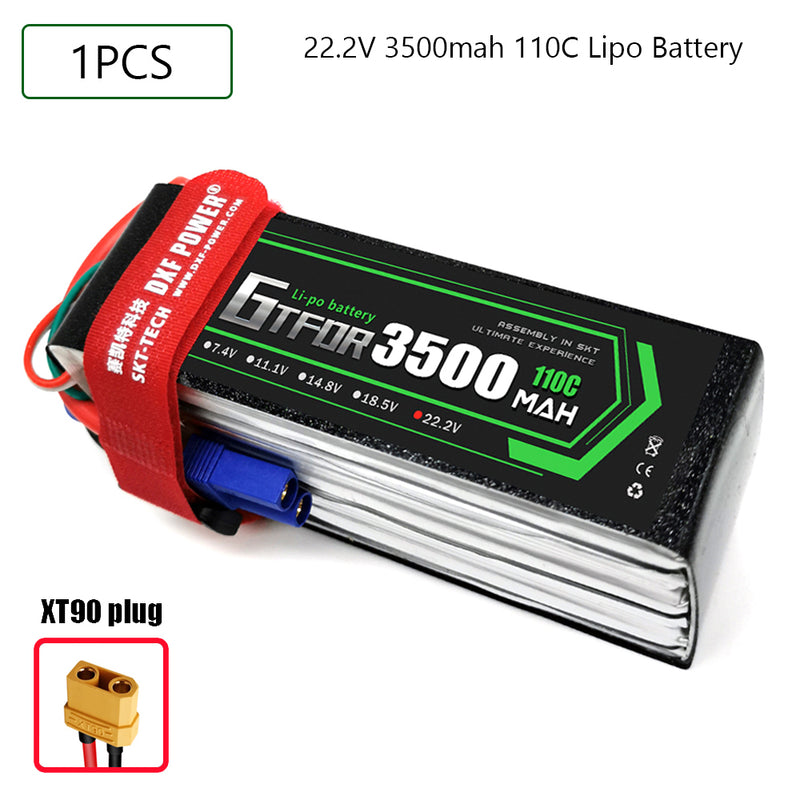 (CN)GTFDR Lipo Battery 6S 22.2V 3500MAH 110C GRAPHENE \ For FPV Drone UAV RC Helicopter Car Boat Parts With XT60 T 22.2V Battery