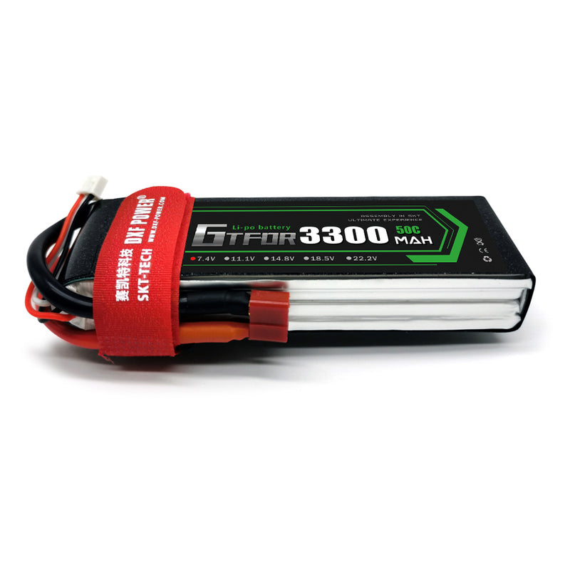 (CN)GTFDR 2S Lipo Battery 7.4V 50C 3300mAh Soft Case Battery with EC5 XT90 Connector for Car Truck Tank RC Buggy Truggy Racing Hobby