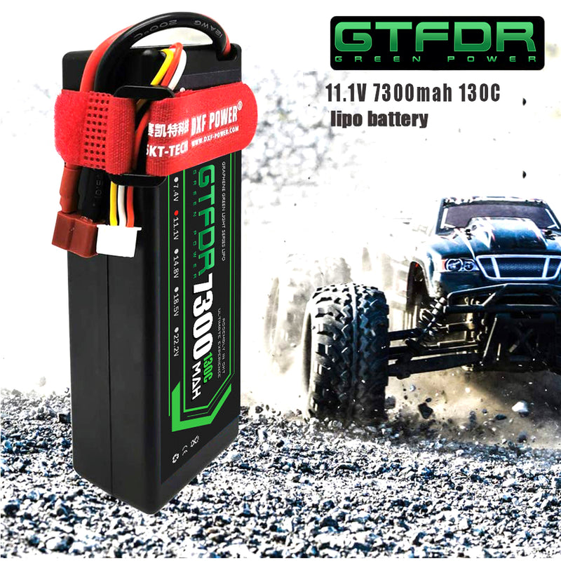 (CN)GTFDR 3S Lipo Battery 7300mAh 11.1V 130C Hardcase EC5 Plug for RC Buggy Truggy 1/10 Scale Racing Helicopters RC Car Boats