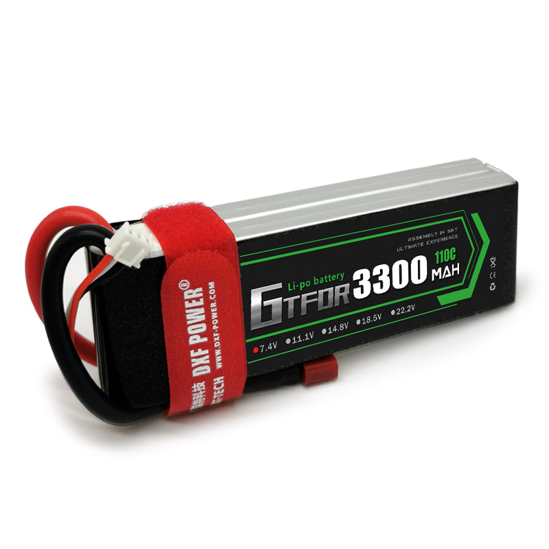 (CN)GTFDR 2S Lipo Battery 7.4V 110C 3300mAh Soft Case Battery with EC5 XT90 Connector for Car Truck Tank RC Buggy Truggy Racing Hobby