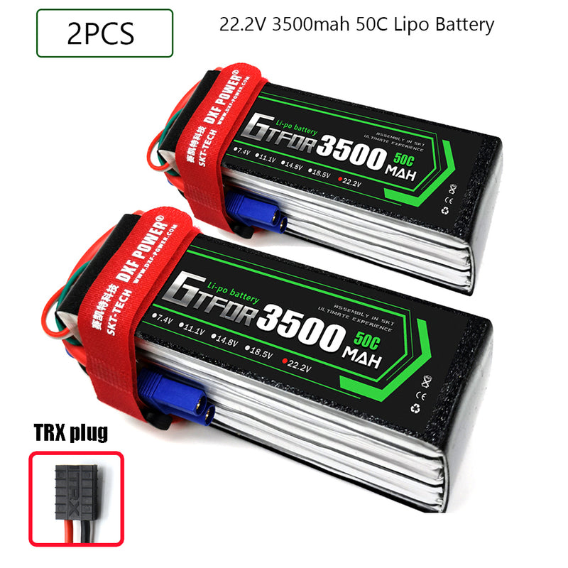 (CN)GTFDR 6S Lipo Battery 22.2V 50C 3500mAh Soft Case Battery with EC5 XT90 Connector for Car Truck Tank RC Buggy Truggy Racing Hobby