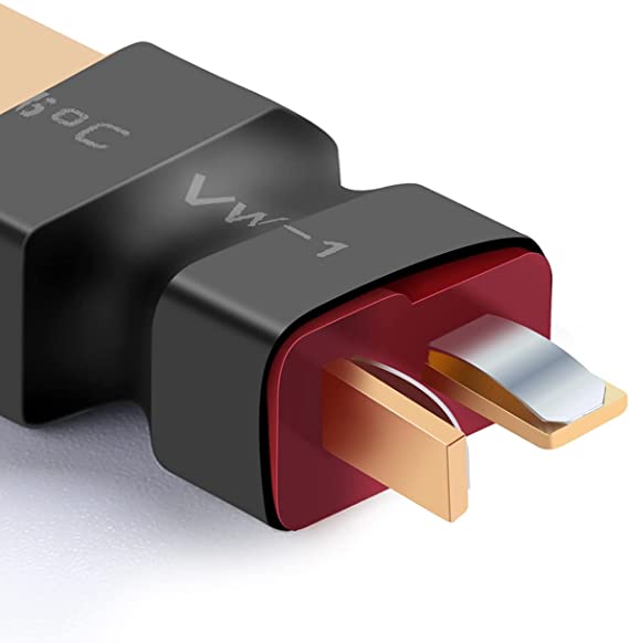 (ES)DXF 5er-Pack T-Deans-Stecker-Stecker-Adapter auf XT60-Buchse-Buchse für RC-Flugzeug-Auto-Lipo-Batterie-Regler (5 Stück) 