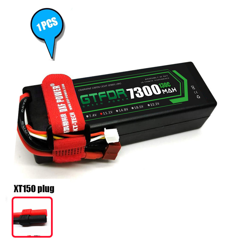 (CN)GTFDR 3S Lipo Battery 7300mAh 11.1V 130C Hardcase EC5 Plug for RC Buggy Truggy 1/10 Scale Racing Helicopters RC Car Boats