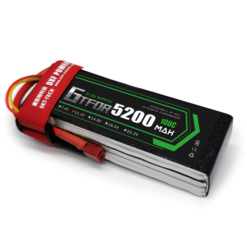 (CN) GTFDR 3S Lipo Battery 11.1V 100C  5200mAh Soft Case Battery with EC5 XT90 Connector for Car Truck Tank RC Buggy Truggy Racing Hobby