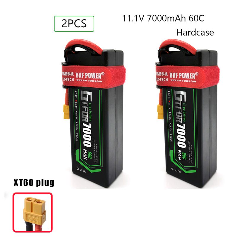 (CN)GTFDR 3S Lipo Battery 7000mAh 11.1V 60C Hardcase EC5 Plug for RC Buggy Truggy 1/10 Scale Racing Helicopters RC Car Boats