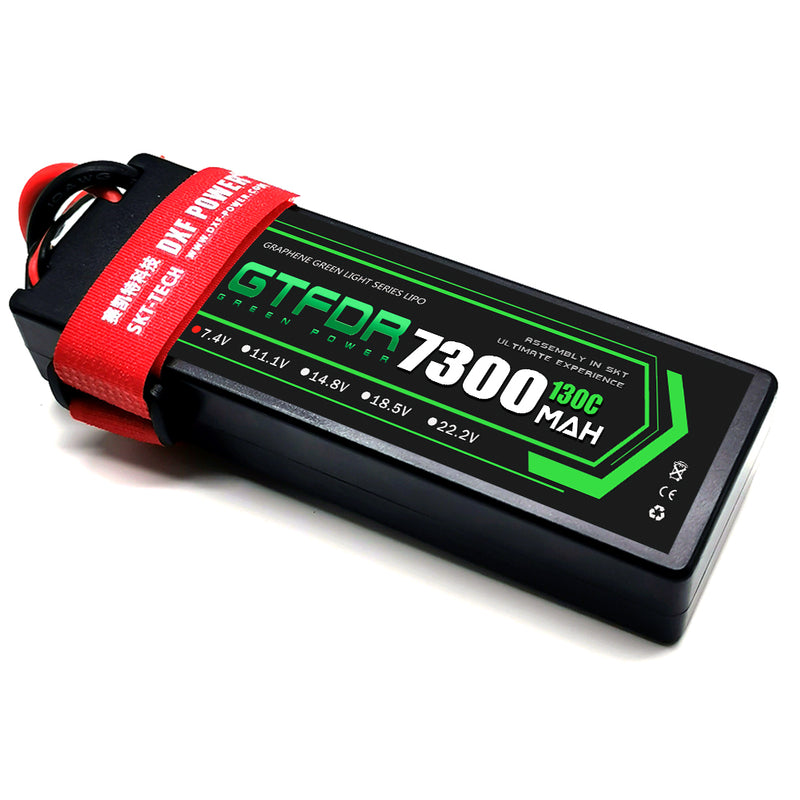 (CN)GTFDR 2S Lipo Battery 7300mAh 7.4V 130C Hardcase EC5 Plug for RC Buggy Truggy 1/10 Scale Racing Helicopters RC Car Boats