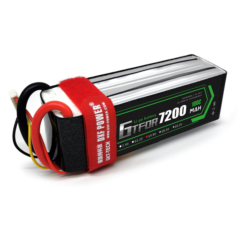 (CN)GTFDR 4S Lipo Battery 14.8V 100C7200mAh Soft Case Battery with EC5 XT90 Connector for Car Truck Tank RC Buggy Truggy Racing Hobby