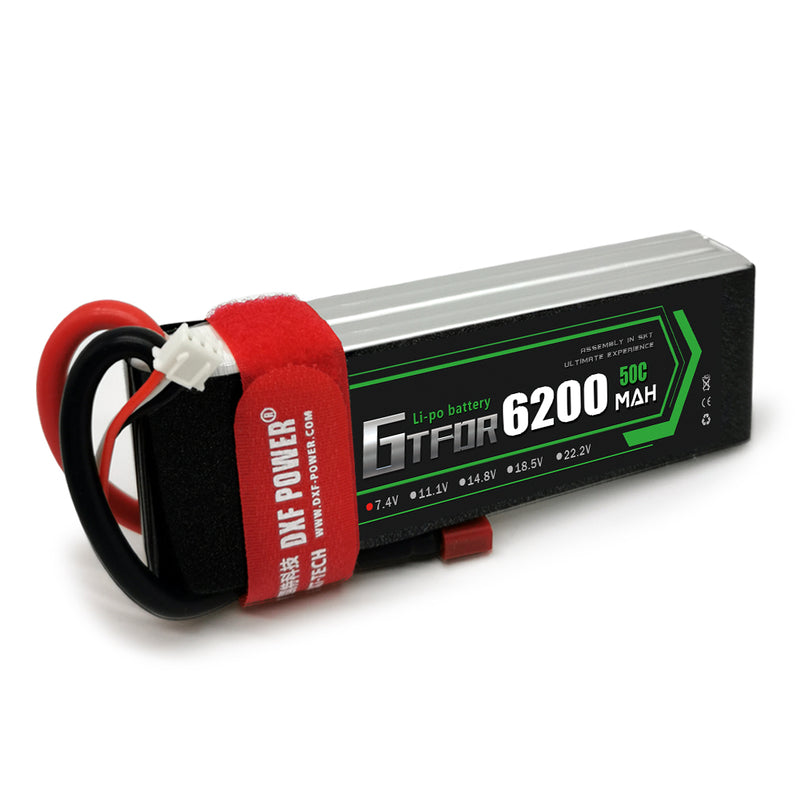 (CN)GTFDR 2S Lipo Battery 7.4V 50C 6200mAh Soft Case Battery with EC5 XT90 Connector for Car Truck Tank RC Buggy Truggy Racing Hobby