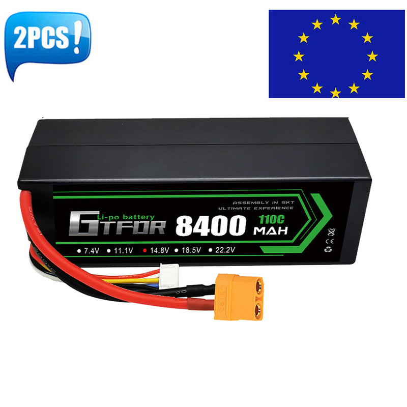 (PL)GTFDR Lipo-Akku 4S 14,8 V 8400 mAh 110 C/220 C HardCase Lipo-Akku für RC HPI HSP 1/8 1/10 Buggy RC Car Truck 