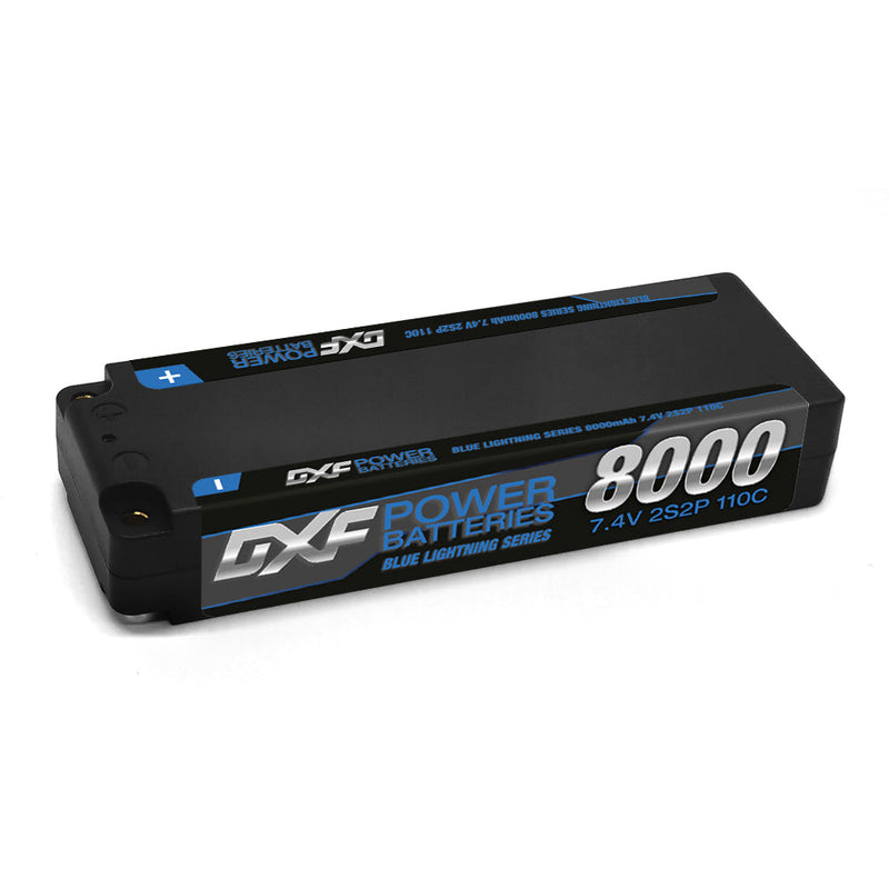 (FR)DXF Lipo Akku 2S 7,4V 8000mAh 110C/220C Hardcase Akku Graphen 5MM Akku für Rc Truck Drone 1/10 1/8 Scale Traxxas Slash 4x4 RC Car Buggy Truggy 