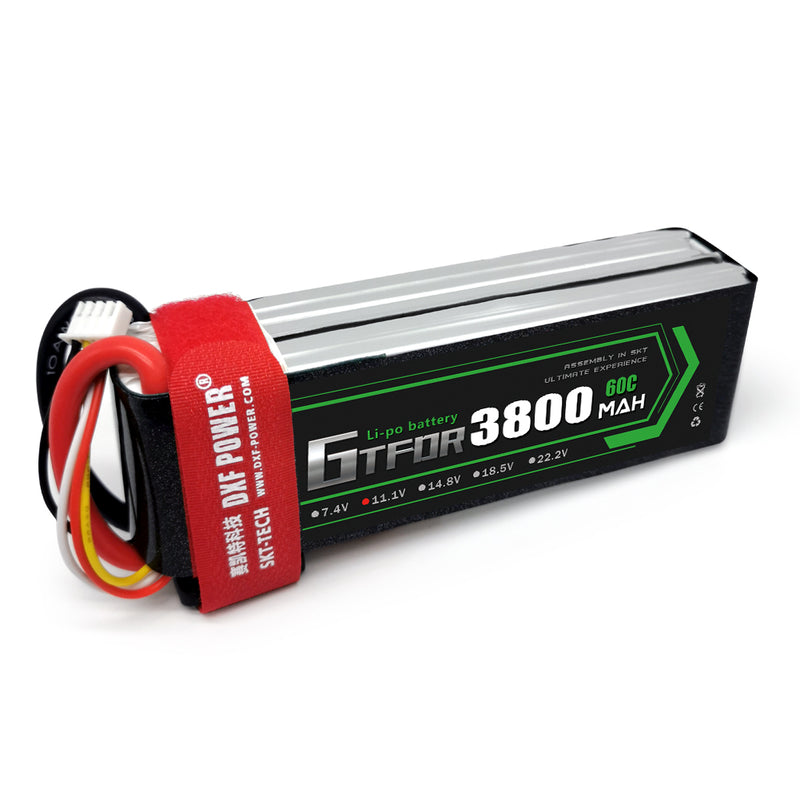 (CN)GTFDR 3S Lipo Battery 11.1V 60C 3800mAh Soft Case Battery with EC5 XT90 Connector for Car Truck Tank RC Buggy Truggy Racing Hobby