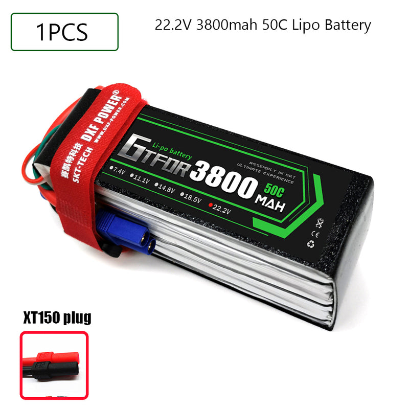 (CN)GTFDR 4S Lipo Battery 14.8V 50C 3800mAh Soft Case Battery with EC5 XT90 Connector for Car Truck Tank RC Buggy Truggy Racing Hobby