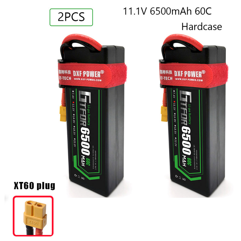 (CN)GTFDR 3S Lipo Battery 6500mAh 11.1V 60C Hardcase EC5 Plug for RC Buggy Truggy 1/10 Scale Racing Helicopters RC Car Boats