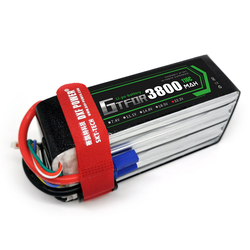 (CN)GTFDR 6S Lipo Battery 22.2V 110C 3800mAh Soft Case Battery with EC5 XT90 Connector for Car Truck Tank RC Buggy Truggy Racing Hobby