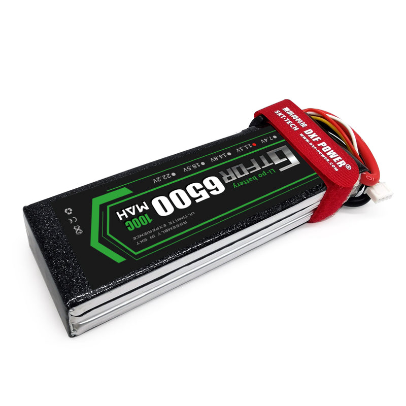 (CN)GTFDR 3S Lipo Battery 11.1V 100C 6500mAh Soft Case Battery with EC5 XT90 Connector for Car Truck Tank RC Buggy Truggy Racing Hobby