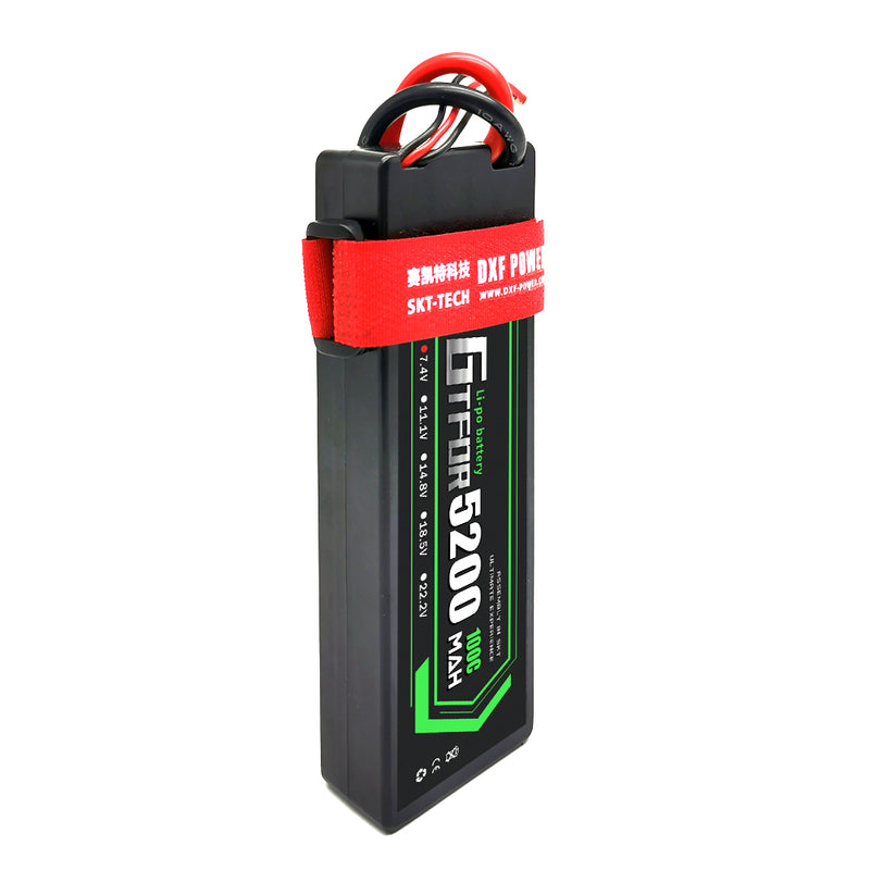 (CN) GTFDR 2S 7.4V Lipo Battery 100C 5200mAh for RC 1/10 1/8 Vehicles Car Truck Tank Truggy Competition Racing Hobby