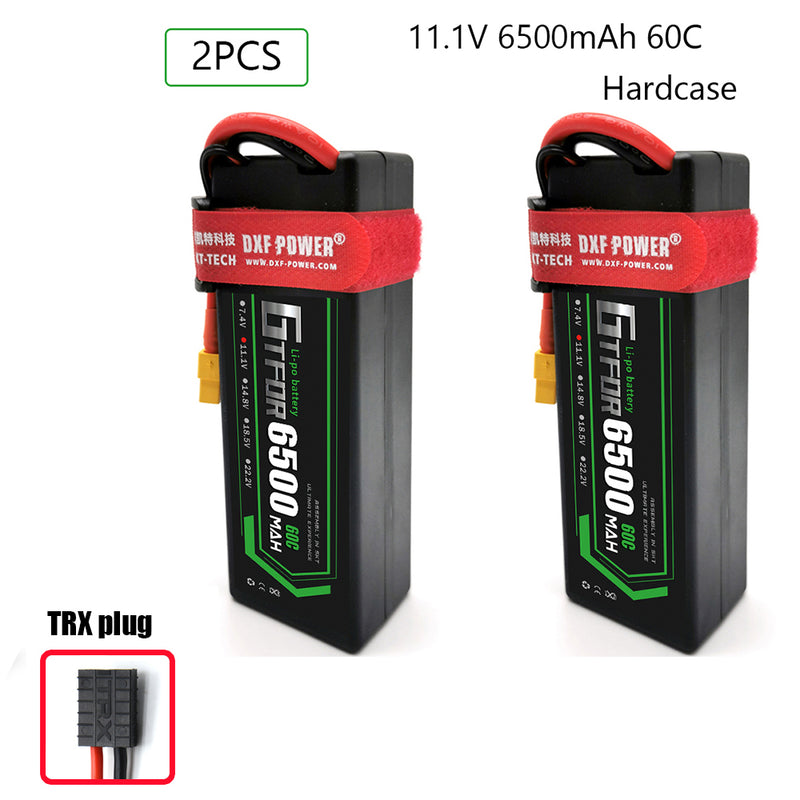 (CN)GTFDR 3S Lipo Battery 6500mAh 11.1V 60C Hardcase EC5 Plug for RC Buggy Truggy 1/10 Scale Racing Helicopters RC Car Boats