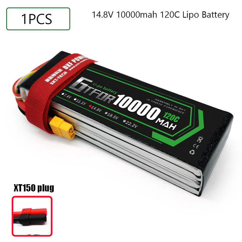 (CN)GTFDR 4S Lipo Battery 14.8V 100C10000mAh Soft Case Battery with EC5 XT90 Connector for Car Truck Tank RC Buggy Truggy Racing Hobby