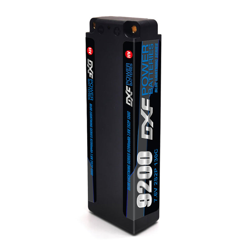 (EU) DXF 2S 7.6V Lipo Battery 130C 9200mAh with 5mm Bullet for RC 1/8 Vehicles Car Truck Tank Truggy Competition Racing Hobby