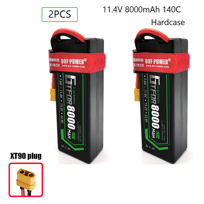 (CN)GTFDR 3S Lipo Battery 8000mAh 11.4V 140C Hardcase EC5 Plug for RC Buggy Truggy 1/10 Scale Racing Helicopters RC Car Boats