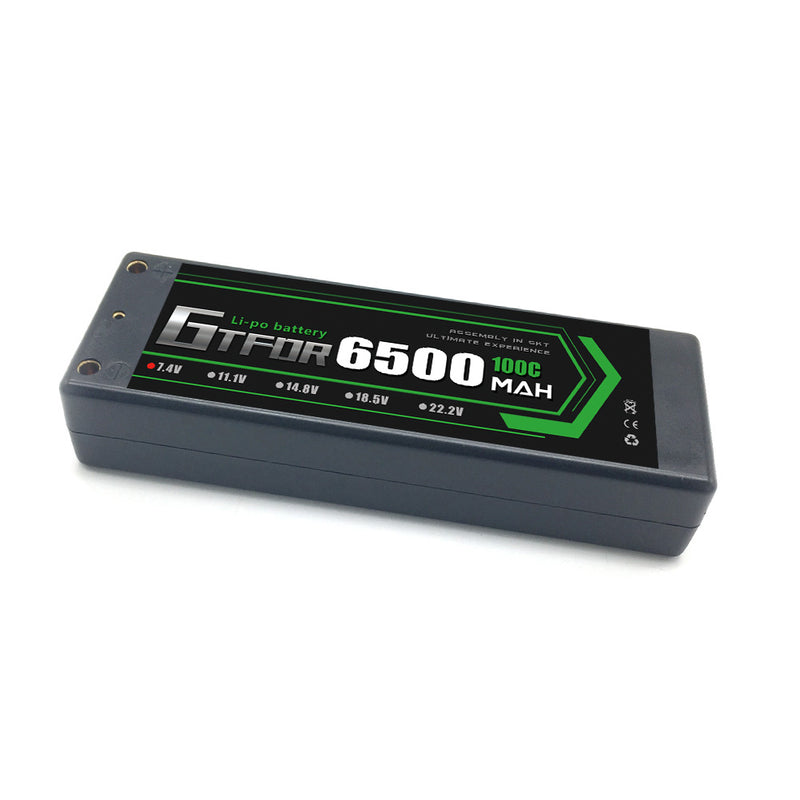 (CN)GTFDR 2S Lipo Battery 6500mAh 7.4V 100C 4mm Hardcase EC5 Plug for RC Buggy Truggy 1/10 Scale Racing Helicopters RC Car Boats