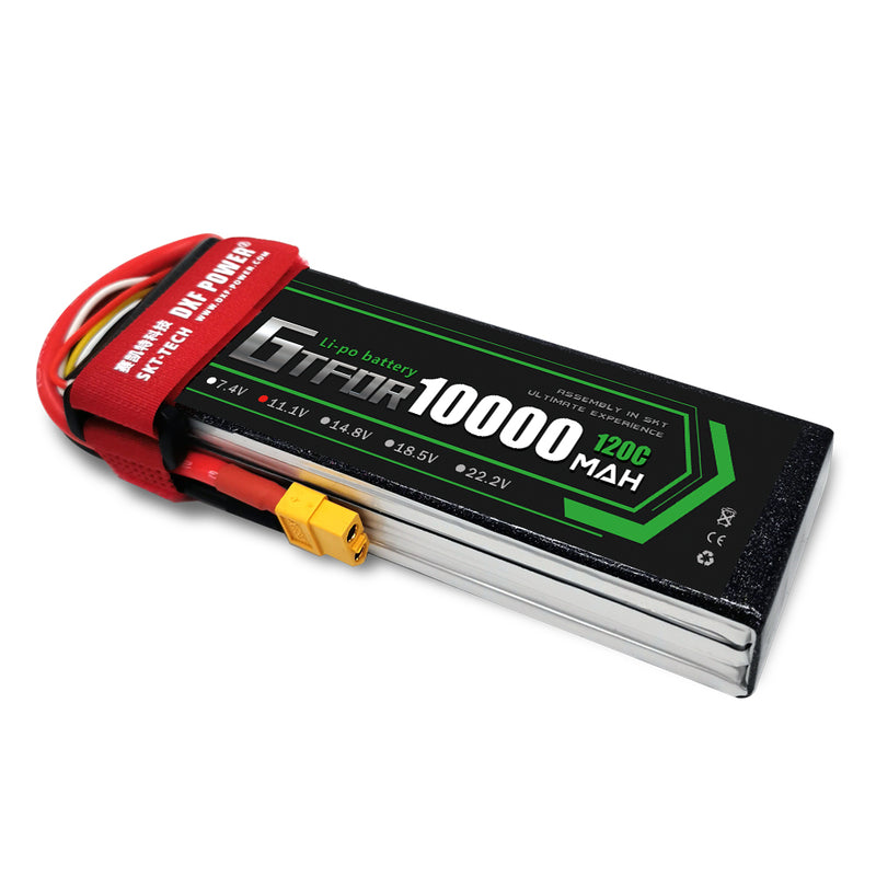 (CN)GTFDR3S Lipo Battery 11.1V 100C10000mAh Soft Case Battery with EC5 XT90 Connector for Car Truck Tank RC Buggy Truggy Racing Hobby