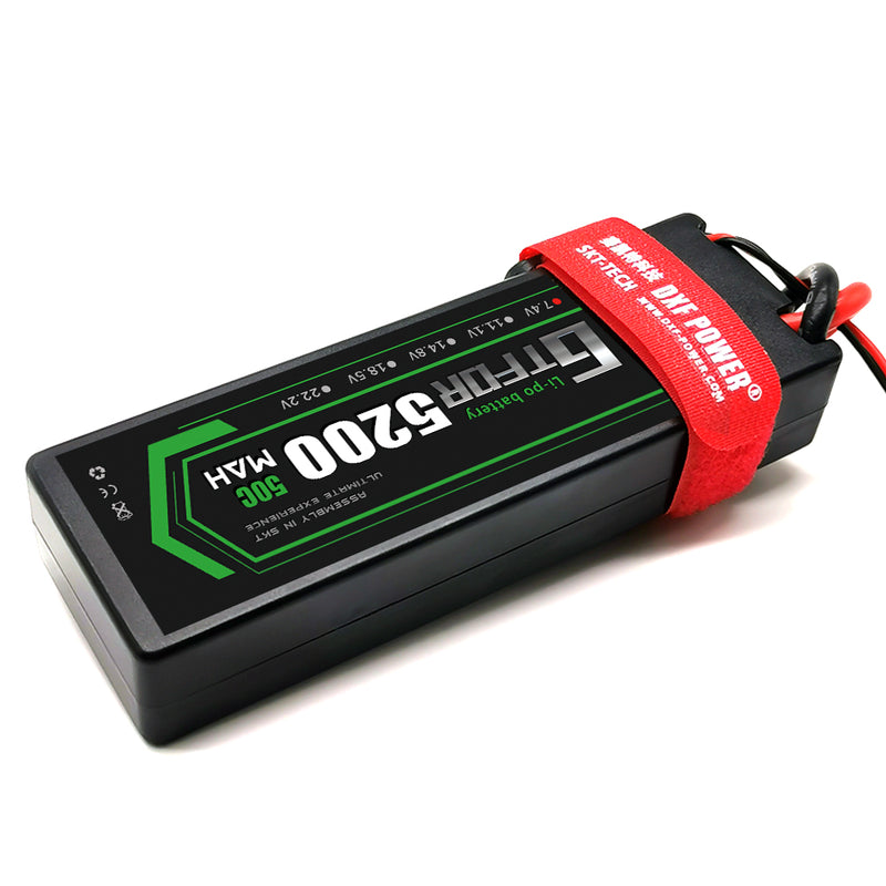 (CN) GTFDR 2S 7.4V Lipo Battery 50C 5200mAh for RC 1/10 1/8 Vehicles Car Truck Tank Truggy Competition Racing Hobby