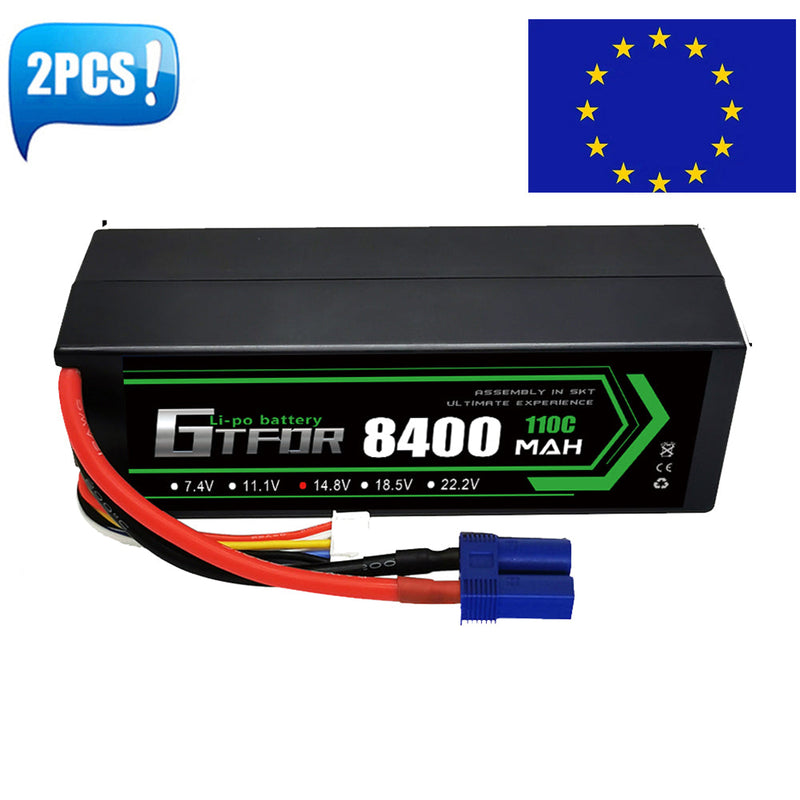 (IT)GTFDR Lipo-Akku 4S 14,8 V 8400 mAh 110 C/220 C HardCase Lipo-Akku für RC HPI HSP 1/8 1/10 Buggy RC Car Truck 