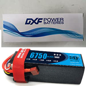 (CA)DXF Lipo Battery 4S 14.8V 6750mAh 100C/200C SoftCase Graphene Lipo Battery for RC HPI HSP 1/8 1/10 Buggy RC Car Truck